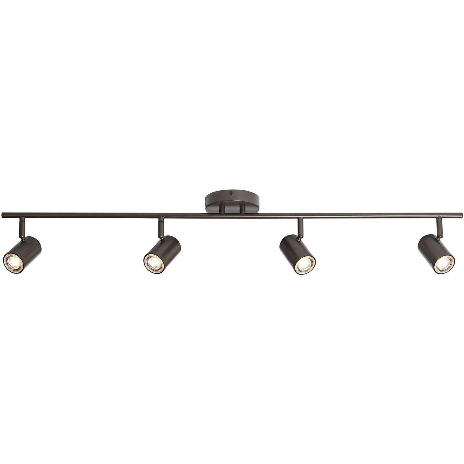 Pro Track Vester 4-Head LED Ceiling Track Light Fixture Kit GU10 Spot Light