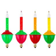 Replacement Bubble Lights Bulbs Red Green Yellow Orange Bubble Lights for Christmas Tree Fluid Light C7/E12 Candelabra Base Christmas Light