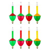 Replacement Bubble Lights Bulbs Red Green Yellow Orange Bubble Lights for Christmas Tree Fluid Light C7/E12 Candelabra Base Christmas Light