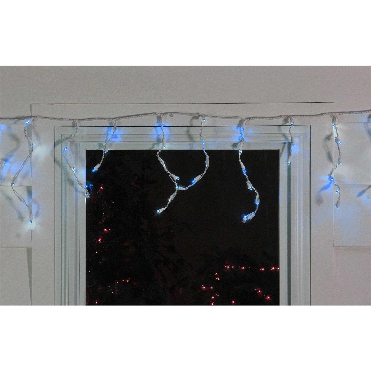 Northlight Set of 100 Blue LED Wide Angle Icicle Christmas Lights - Image 4