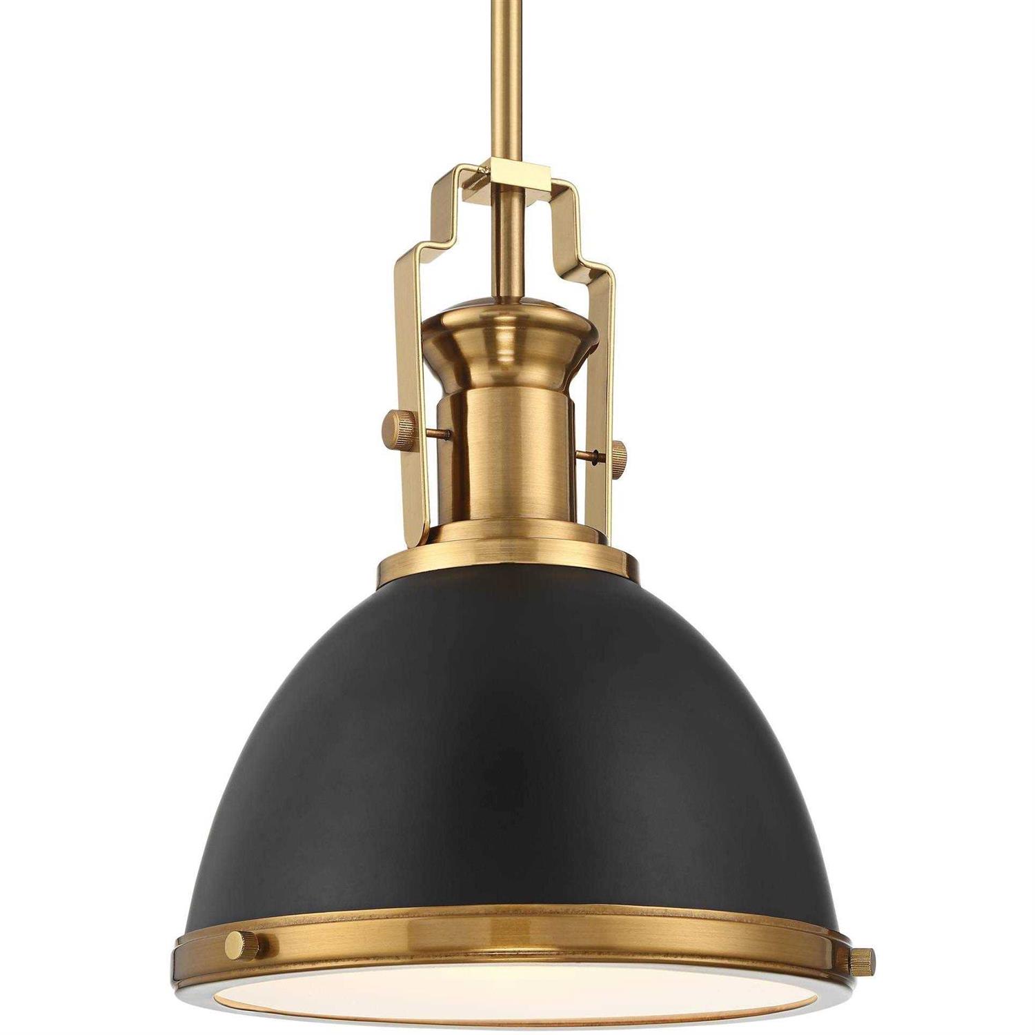 Possini Euro Design Black Burnished Brass Mini Pendant Light 9 3/4 Wide Modern Bowl Fixture for Kitchen Island Dining Room - Image 3