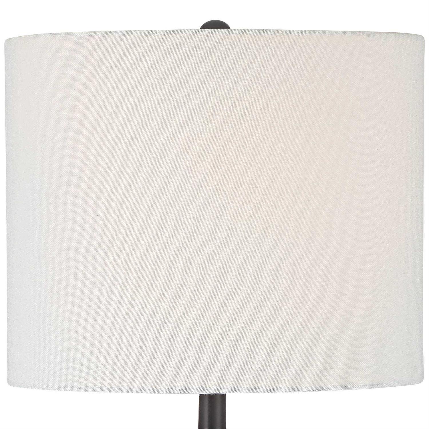 360 Lighting Lynn Modern Industrial Buffet Table Lamps 26 High Set of 2 Black Metal Drum Shade for Bedroom Living Room Bedside - Image 4