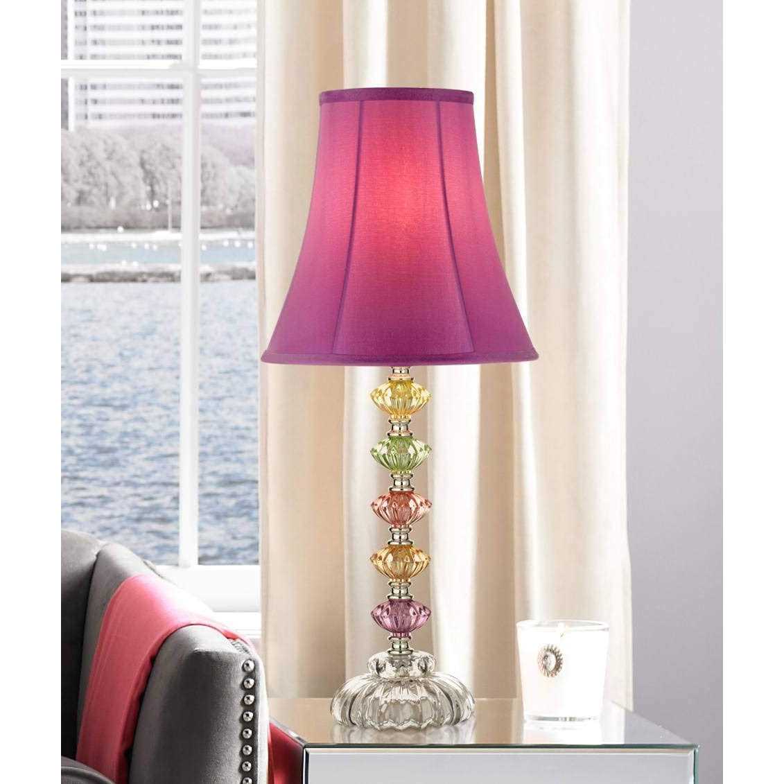 Regency Hill Bohemian Stacked Glass Table Lamp - Image 3