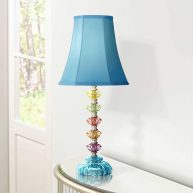 Regency Hill Bohemian Stacked Glass Table Lamp