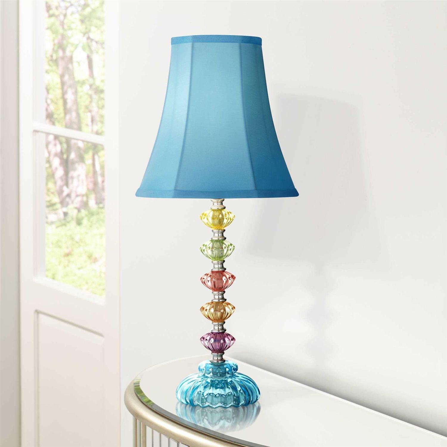 Regency Hill Bohemian Stacked Glass Table Lamp