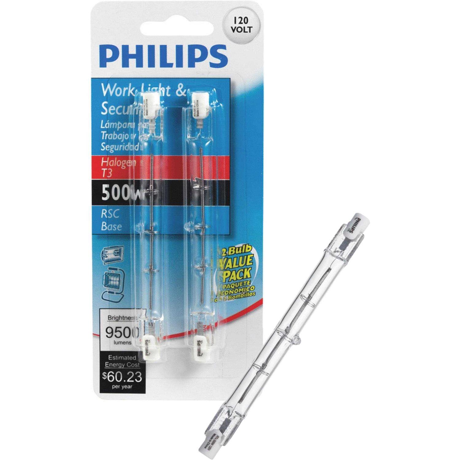 Phillips T3 Double-Ended Dimmable Halogen Light Bulb, 500 W – 2 pack - Image 5