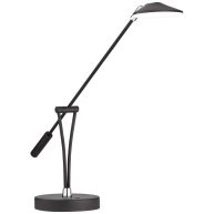 360 Lighting Modern Desk Table Lamp with USB Charging Port LED 20 High Satin Black Metal Adjustable Arm for Bedroom Office