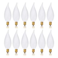 Simba Lighting Candelabra Flame Tip Frosted Ca10 25W E12 Base Light Bulbs 120v Warm