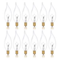 Simba Lighting Candelabra Flame Tip Frosted Ca10 25W E12 Base Light Bulbs 120v Warm