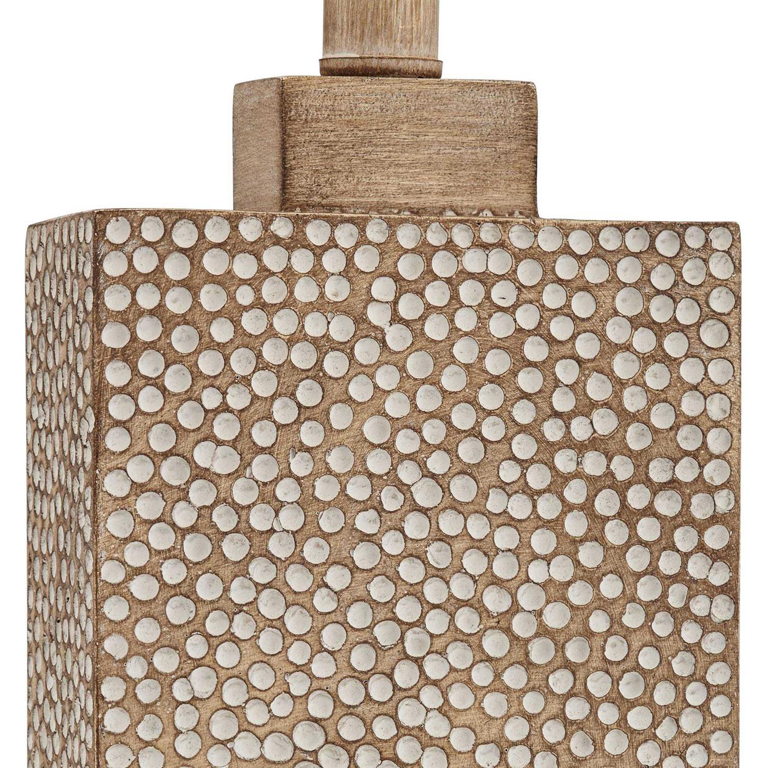 360 Lighting Caldwell Rustic Farmhouse Table Lamps 26 3/4 High Set of 2 Earth Tone Hammered Oatmeal Fabric Rectangular Shade for Bedroom Living Room - Image 4