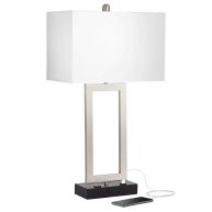 360 Lighting Todd Modern Table Lamp USB and AC Power Outlet in Base 30 Tall