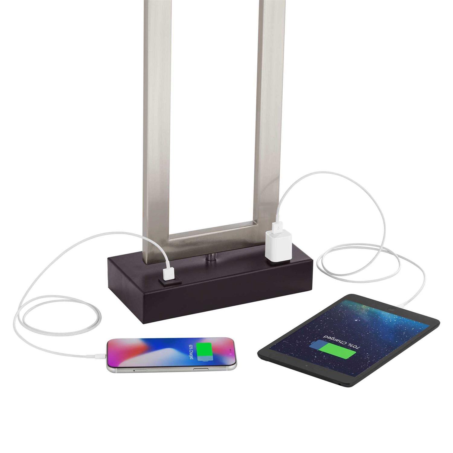 360 Lighting Todd Modern Table Lamp USB and AC Power Outlet in Base 30 Tall - Image 3