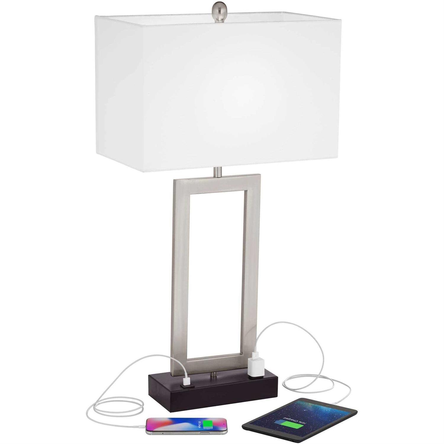 360 Lighting Todd Modern Table Lamp USB and AC Power Outlet in Base 30 Tall - Image 5