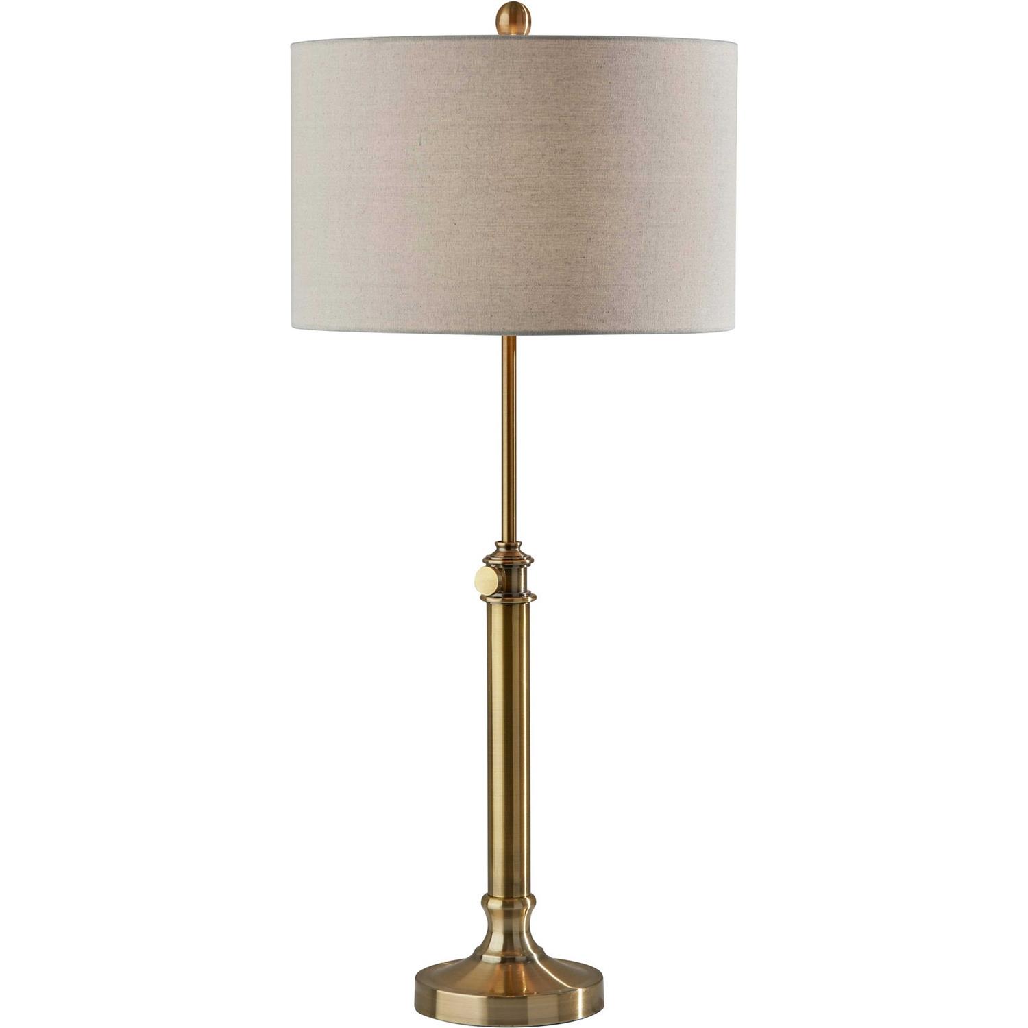 Adesso Barton Table Lamp Antique Brass