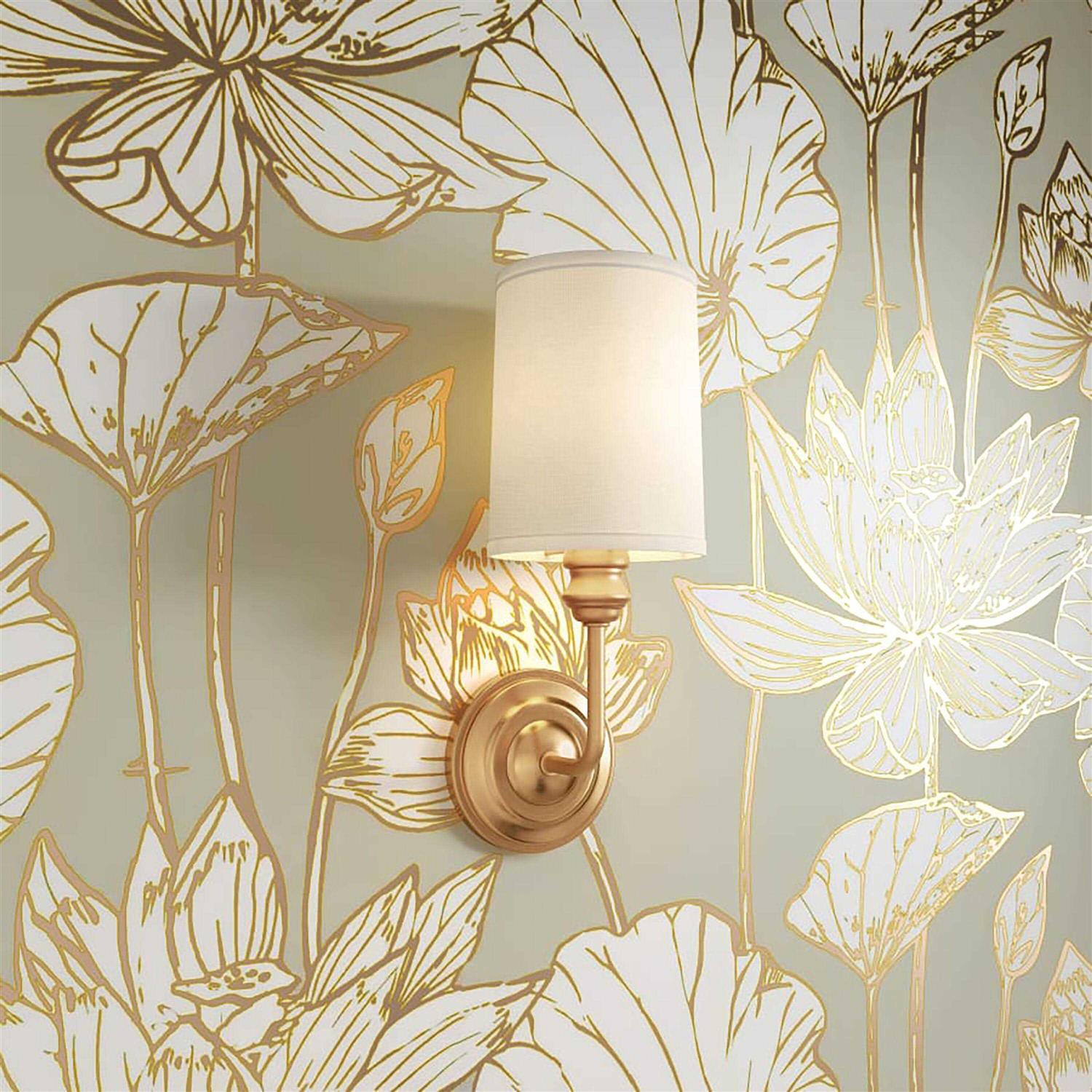 Poplin Single Light 5 Wide Bathroom Armed Sconce Signature Hardware 479810 - Image 3