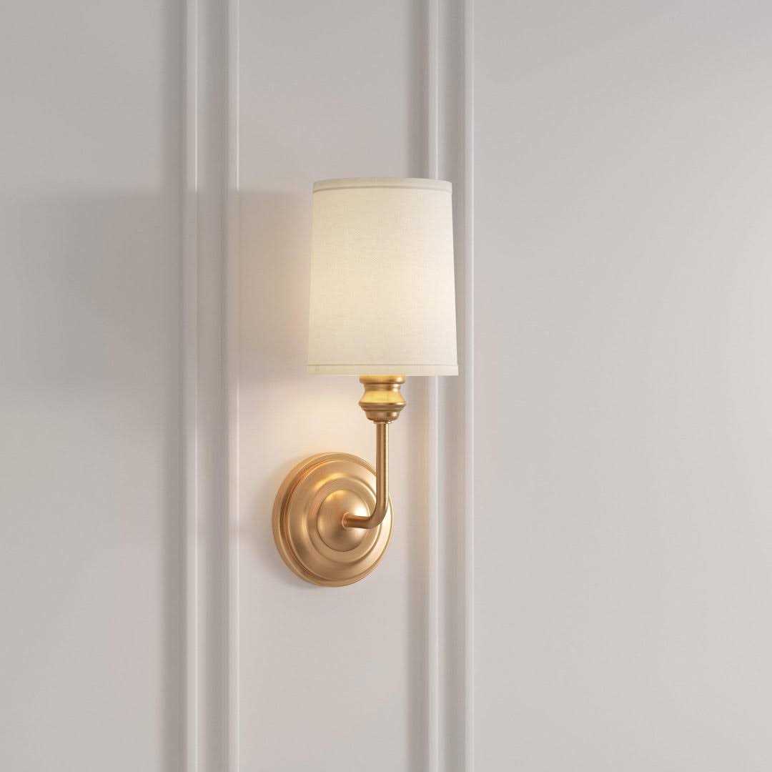 Poplin Single Light 5 Wide Bathroom Armed Sconce Signature Hardware 479810 - Image 4