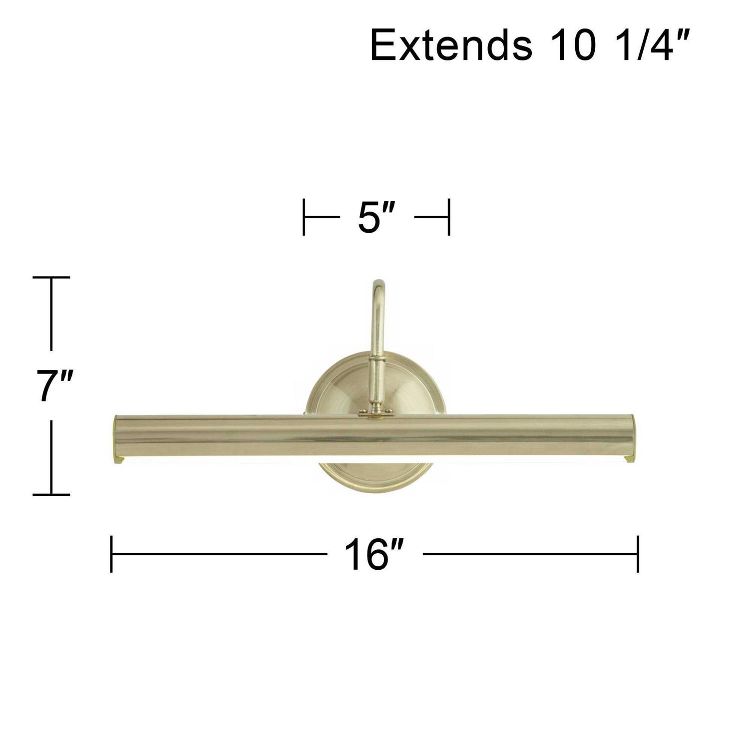 Possini Euro Design Possini Euro Renaissance 16 Wide Brass Finish LED Picture Light - Image 2