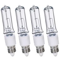 4-pack Jde11 120v 100w Dimmable Halogen Bulb T4 Mini Candelabra Base Warm