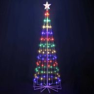 OUSHENG 6′ Multicolor LED Animated Outdoor Christmas Tree Lightshow Decorations