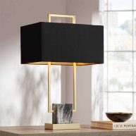 360 Lighting Carl 24 3/4 inch High Modern Table Gold Metal