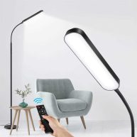 Outon LED Reading Floor Lamp with Remote &Touch Control-4 Color Temperature Standing Light for Living Room