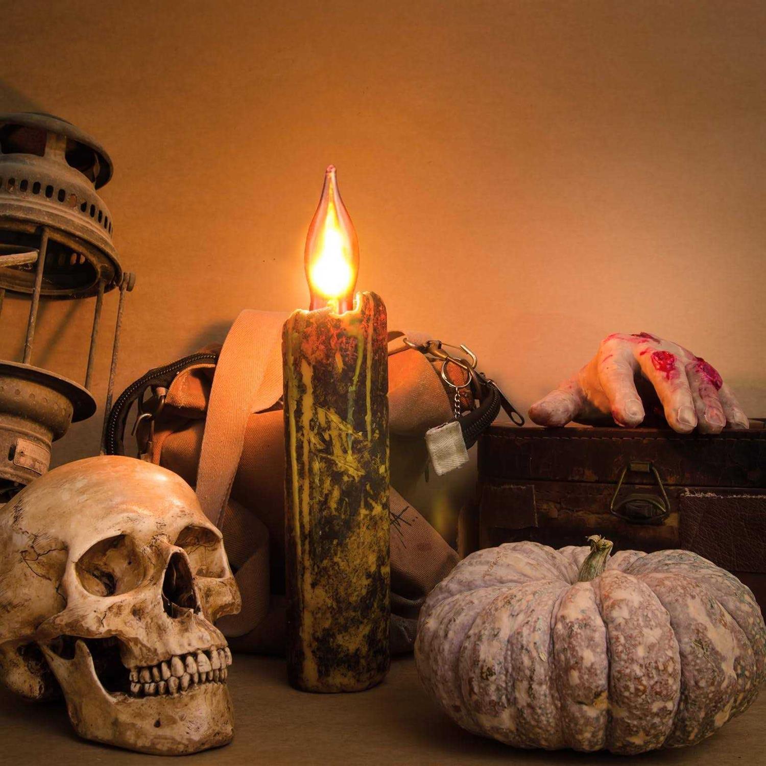 Agaphoton Christmas C18 Flicker Flame Light Bulb Clear Flame Tip Candelabra Replacement Bulbs - Image 3