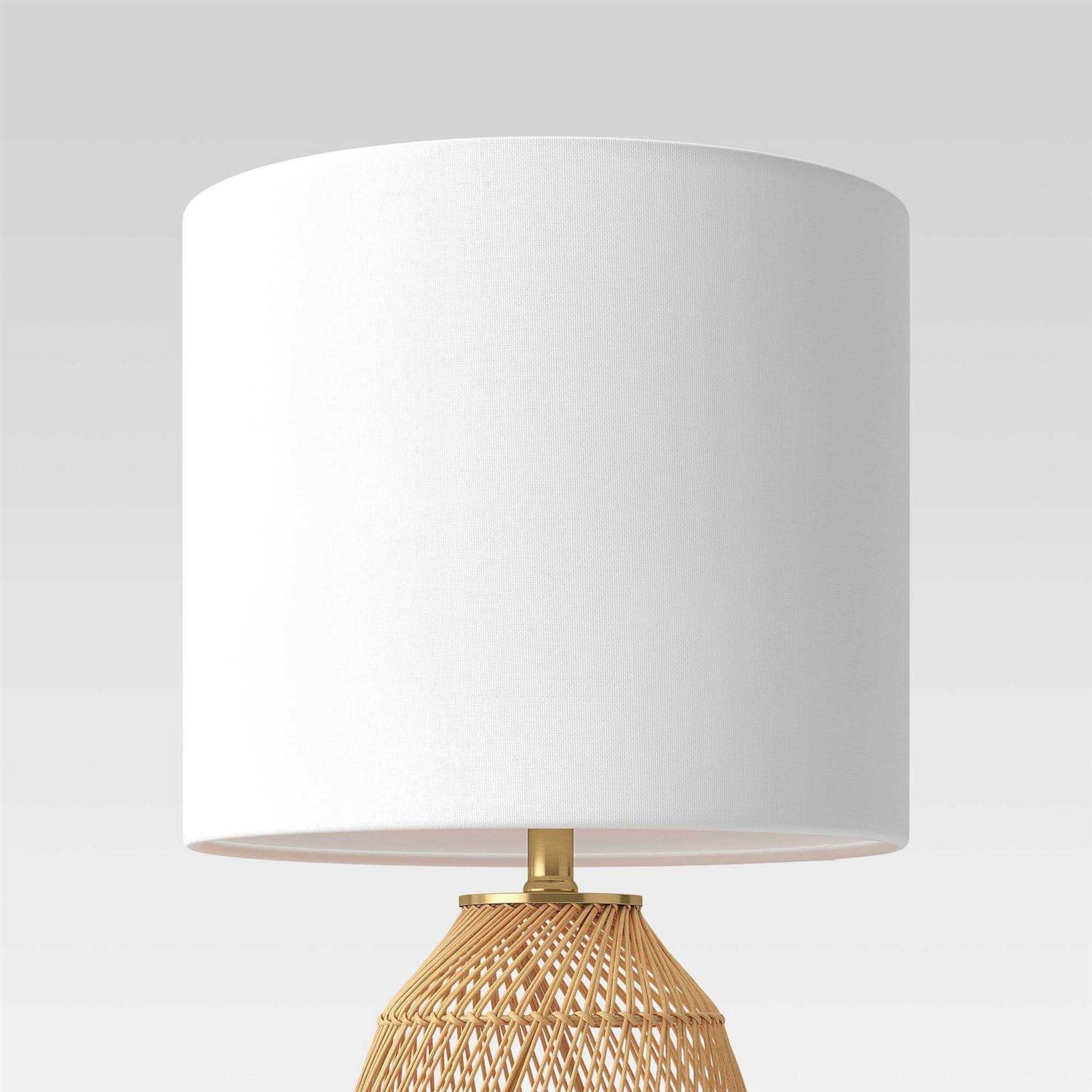Opalhouse Rattan Diagonal Weave Table Lamp Tan - Image 4