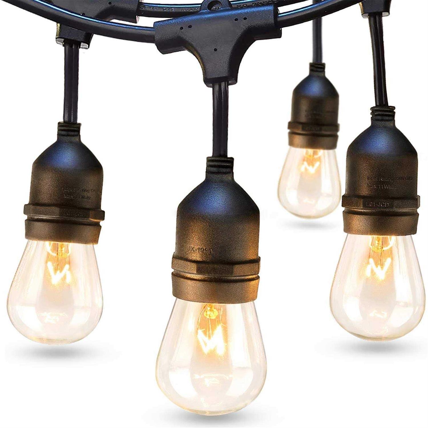addlon Outdoor String Lights Commercial Grade Weatherproof Strand Edison Vintage Bulbs