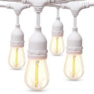 addlon Outdoor String Lights Commercial Grade Weatherproof Strand Edison Vintage Bulbs