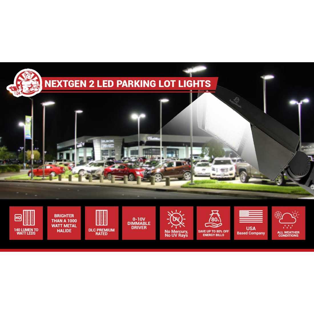 150 Watt LED NextGen 2 Parking Lot Lights - Image 5