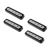 Pack of 4 Onerbuy Battery Powered LED Tap Light DIY Stick-on Anywhere 5-LED Tap Light Push Night Lamp for Closets