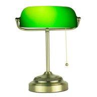 Newhouse Lighting Morgan 14.5 in. Brushed Green Desk Lamp