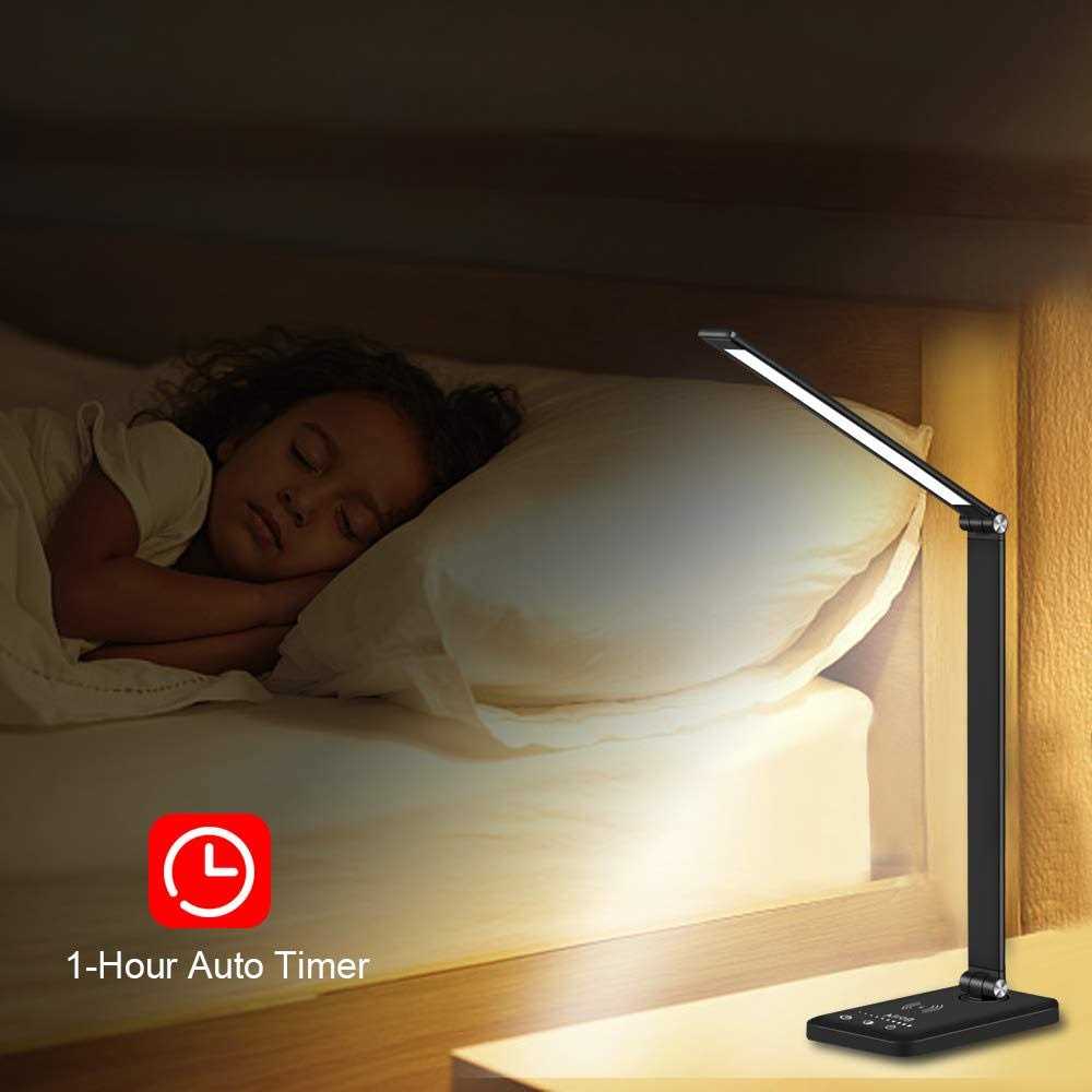 AFROG Multifunctional LED Desk Lamp with USB Charging Port 5 Lighting Modes,5 Brightness Levels - Image 2