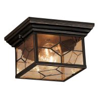 Portfolio 9.05-in W Oil Rubbed Bronze Outdoor Flush-Mount Light AL0342M-F