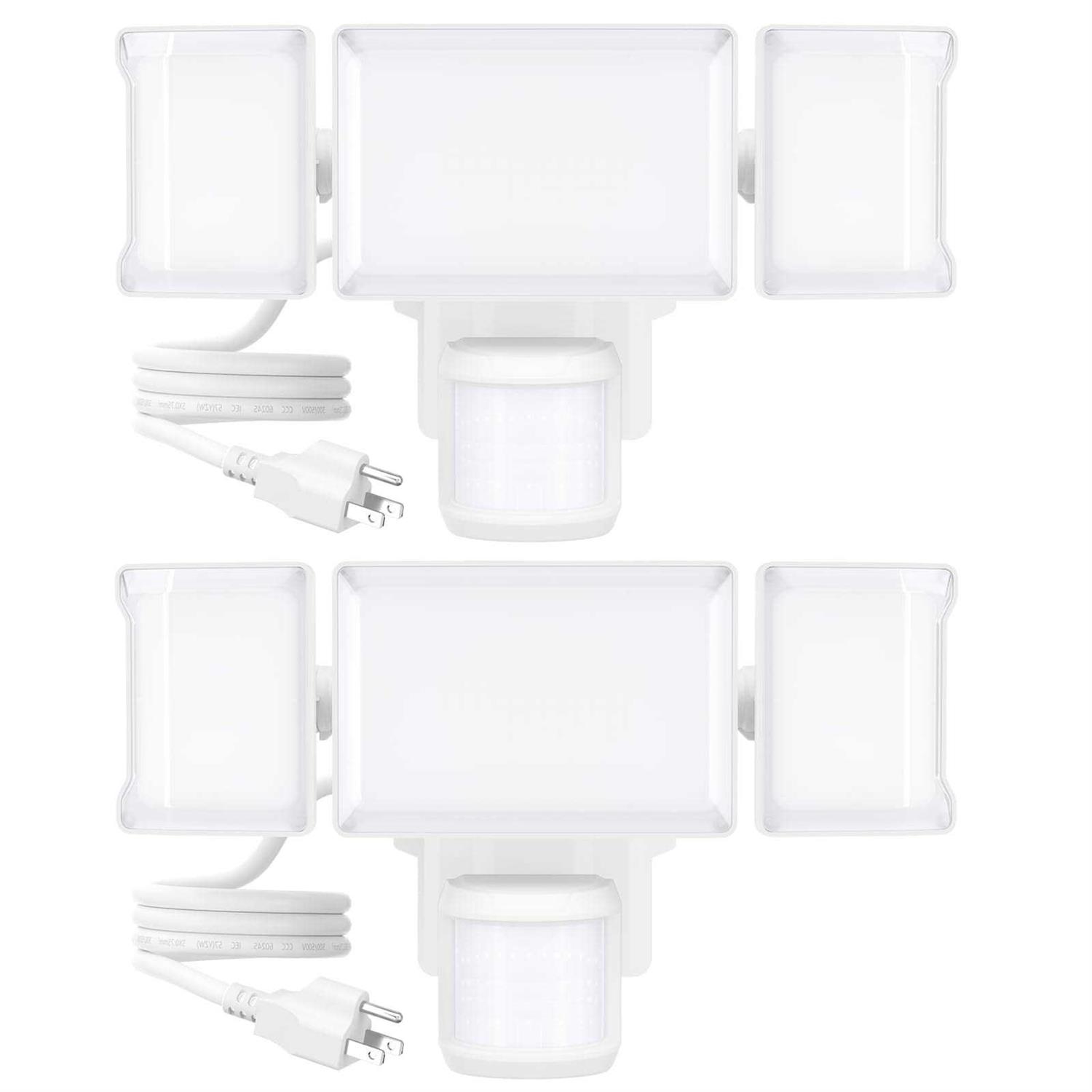 Olafus 3 Heads 55W 5500LM Motion Sensor Outdoor Light