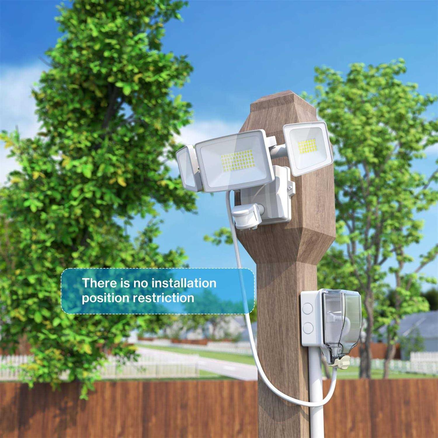 Olafus 3 Heads 55W 5500LM Motion Sensor Outdoor Light - Image 5