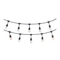 Portfolio 27-ft 10-Light Plastic-Shade Solar Bulbs LED String Lights SLS10BK