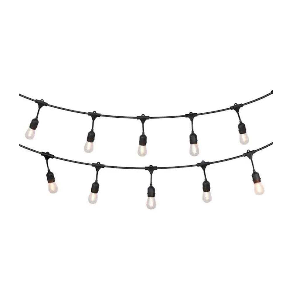 Portfolio 27-ft 10-Light Plastic-Shade Solar Bulbs LED String Lights SLS10BK