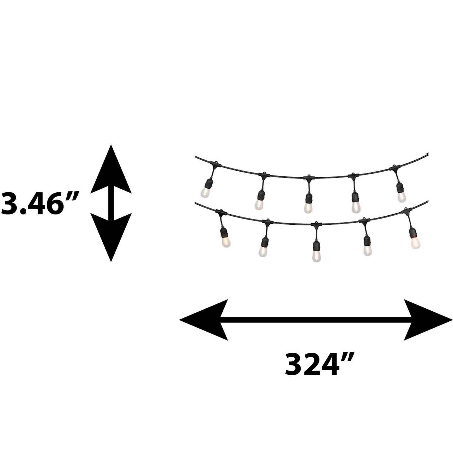 Portfolio 27-ft 10-Light Plastic-Shade Solar Bulbs LED String Lights SLS10BK - Image 2