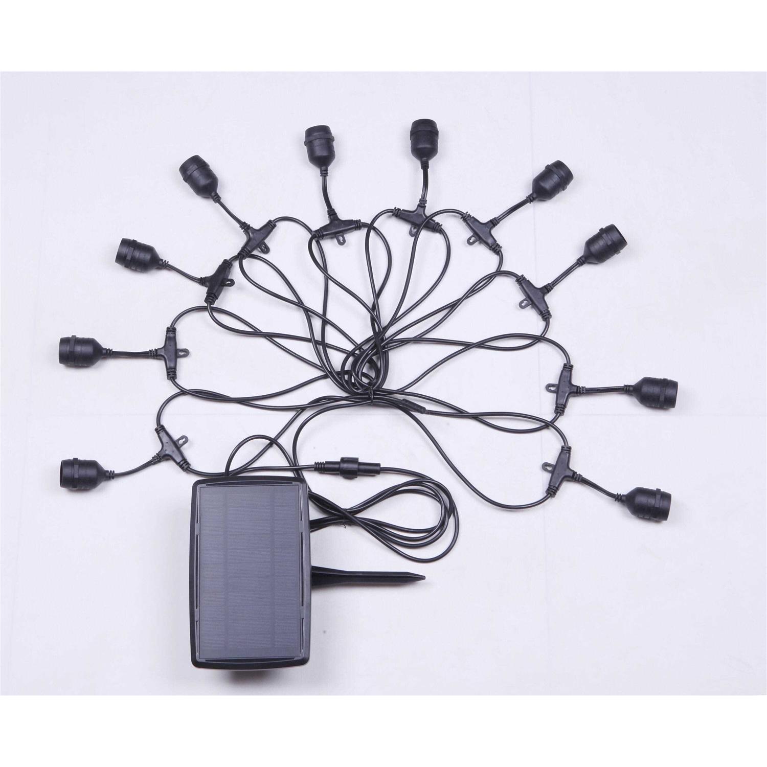 Portfolio 27-ft 10-Light Plastic-Shade Solar Bulbs LED String Lights SLS10BK - Image 4