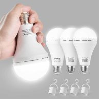 Rechargeable Emergency Light Bulb for Power Outage Battery Backup LED Bulb for Home Power Failure