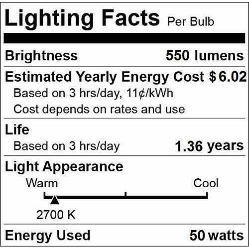Par 20 3 Pack FL25 50PAR20/FL 50 Watt Halogen Spot Light Bulb Replacement 120V 130V Base Flood Beam Lighting Range Hood Oven - Image 5