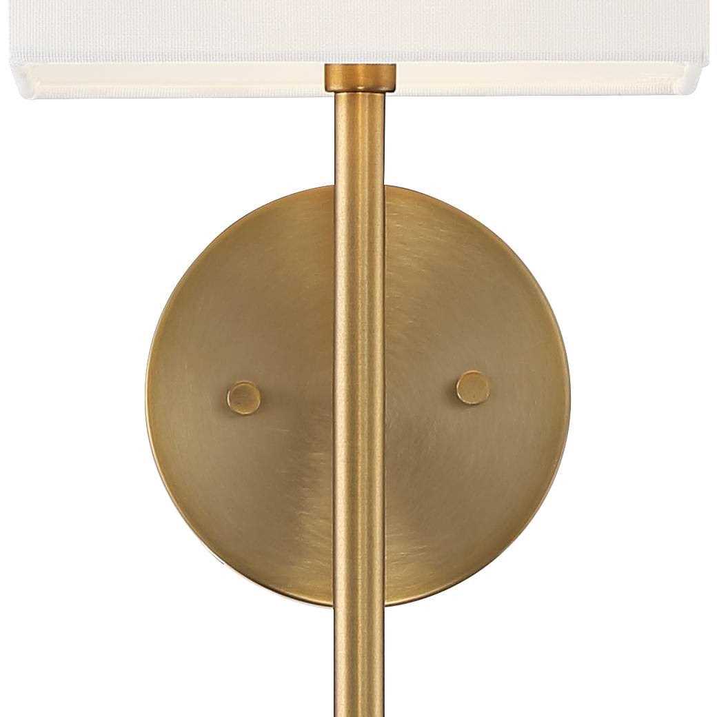 Possini Euro Design Favreau Modern Wall Light Sconce 8 Fixture Rectangular Linen Bedroom - Image 2