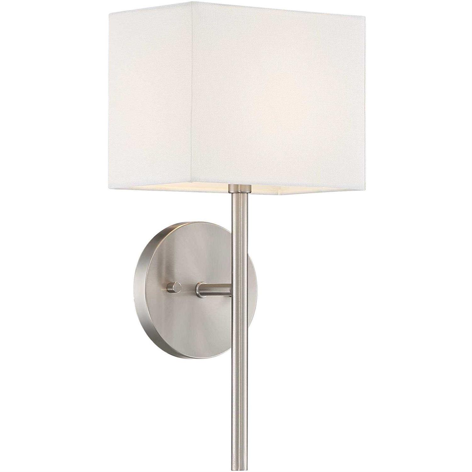 Possini Euro Design Favreau Modern Wall Light Sconce 8 Fixture Rectangular Linen Bedroom - Image 3