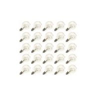 Abeja G40 Replacement Light Bulbs 5w Clear Globe Bulb fits E12/ C7 Candelabra Screw Base Sockets