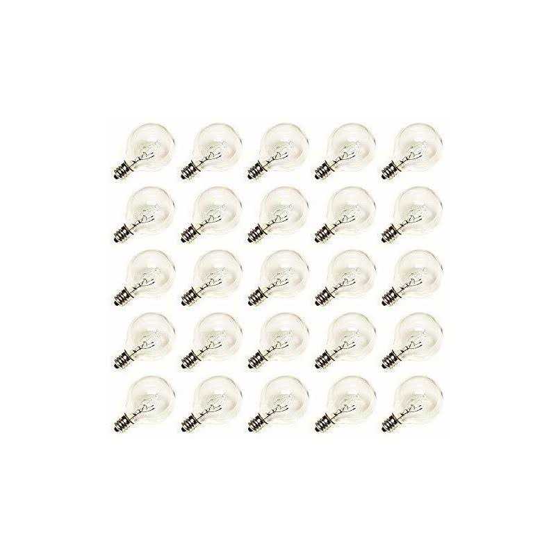 Abeja G40 Replacement Light Bulbs 5w Clear Globe Bulb fits E12/ C7 Candelabra Screw Base Sockets