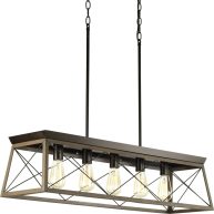 Progress Lighting Briarwood 5 Light Linear Chandelier P400048-020