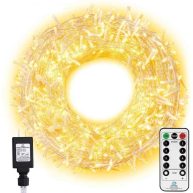 Ollny Christmas Lights Outdoor 800Led 262ft Warm White Plug in String Light with Remote