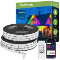 Novostella 105ft 32M WiFi RGBIC IP65 Smart Outdoor LED Strip Lights, RainbowColor Rope Lights, DIY for Holiday and Festivals, Christmas and New Year