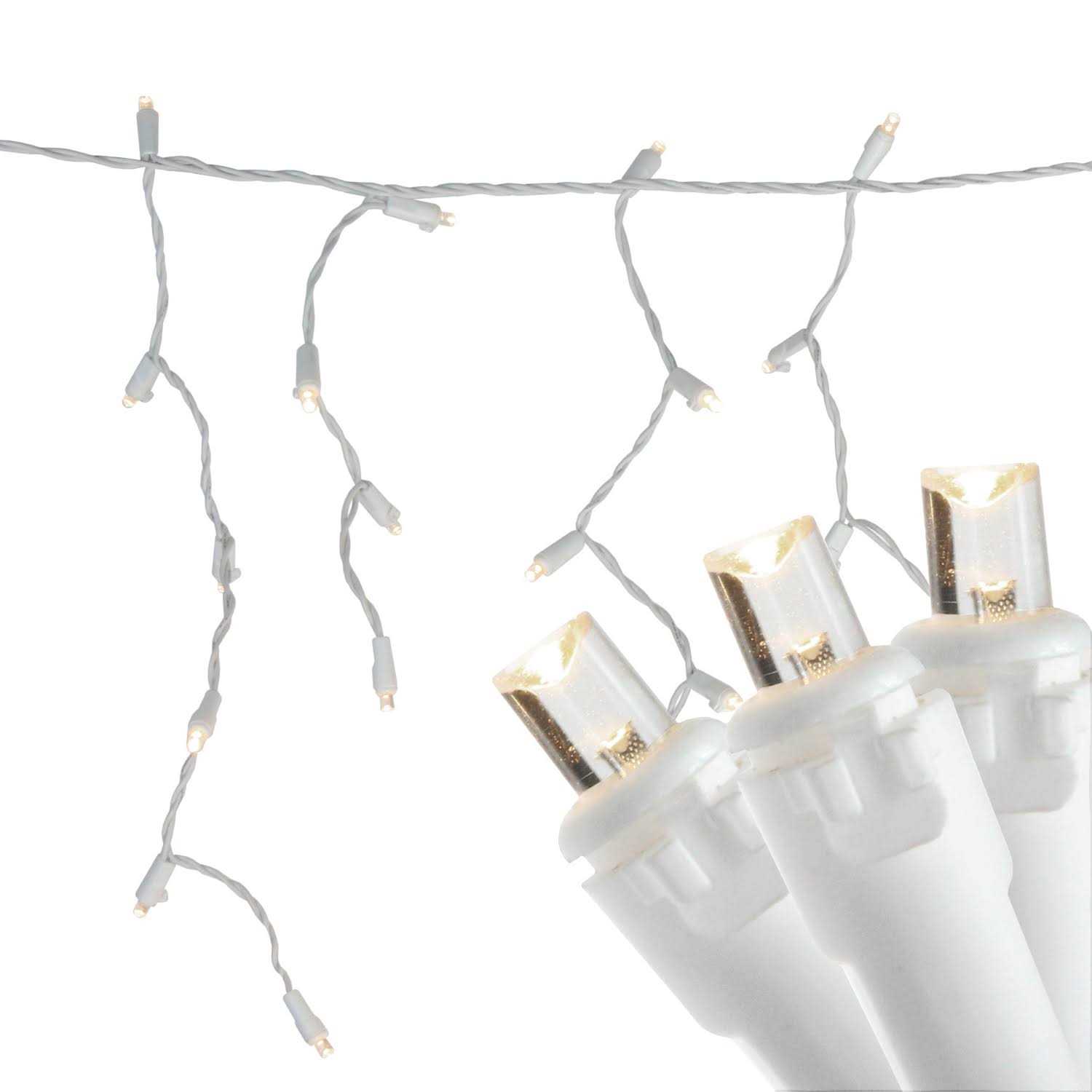 Northlight 100ct LED Wide Angle Icicle Christmas Lights Warm White